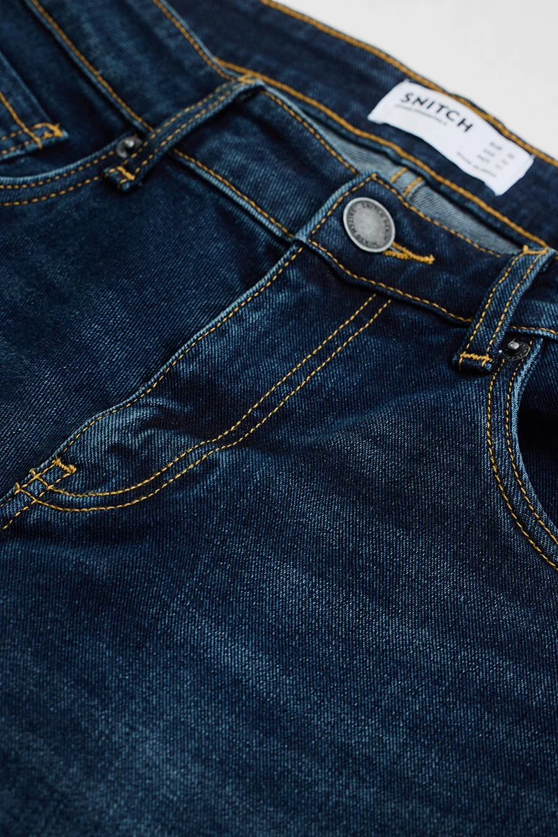 SNITCH Navy Bootcut Jeans